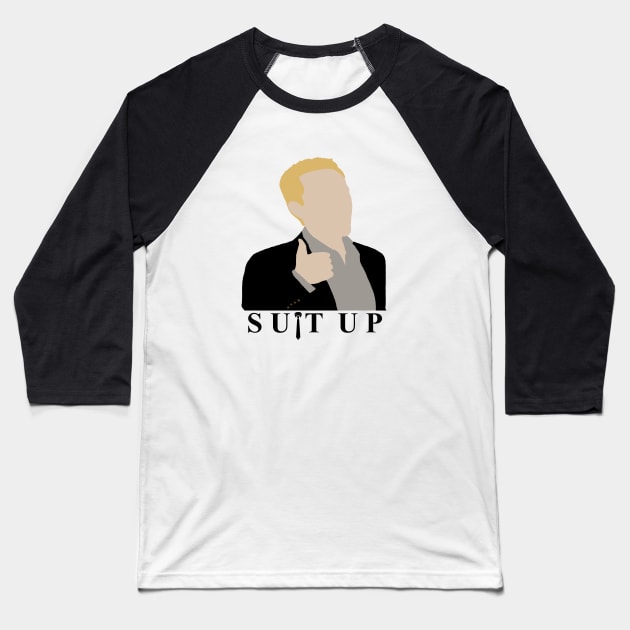 HIMYM "SUIT UP" - Barney Stinson Minimalist Baseball T-Shirt by tytybydesign